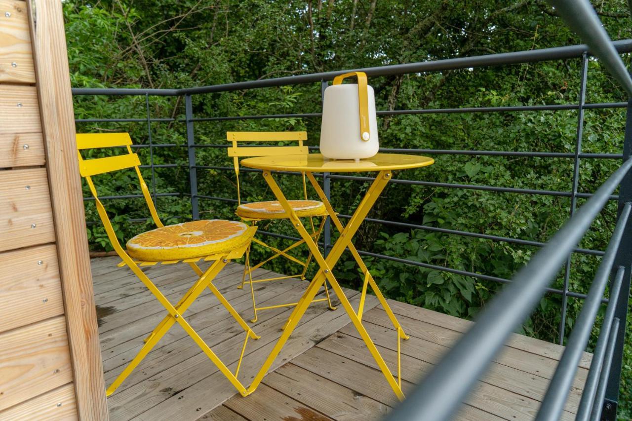 Le Moonloft Insolite Tiny-House Dans Les Arbres & 1 Seance De Sauna Pour 2 Avec Vue Panoramique Osenbach Exteriör bild