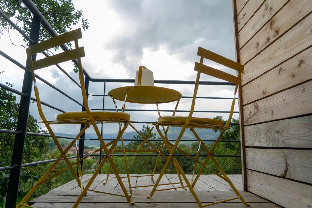 Le Moonloft Insolite Tiny-House Dans Les Arbres & 1 Seance De Sauna Pour 2 Avec Vue Panoramique Osenbach Exteriör bild