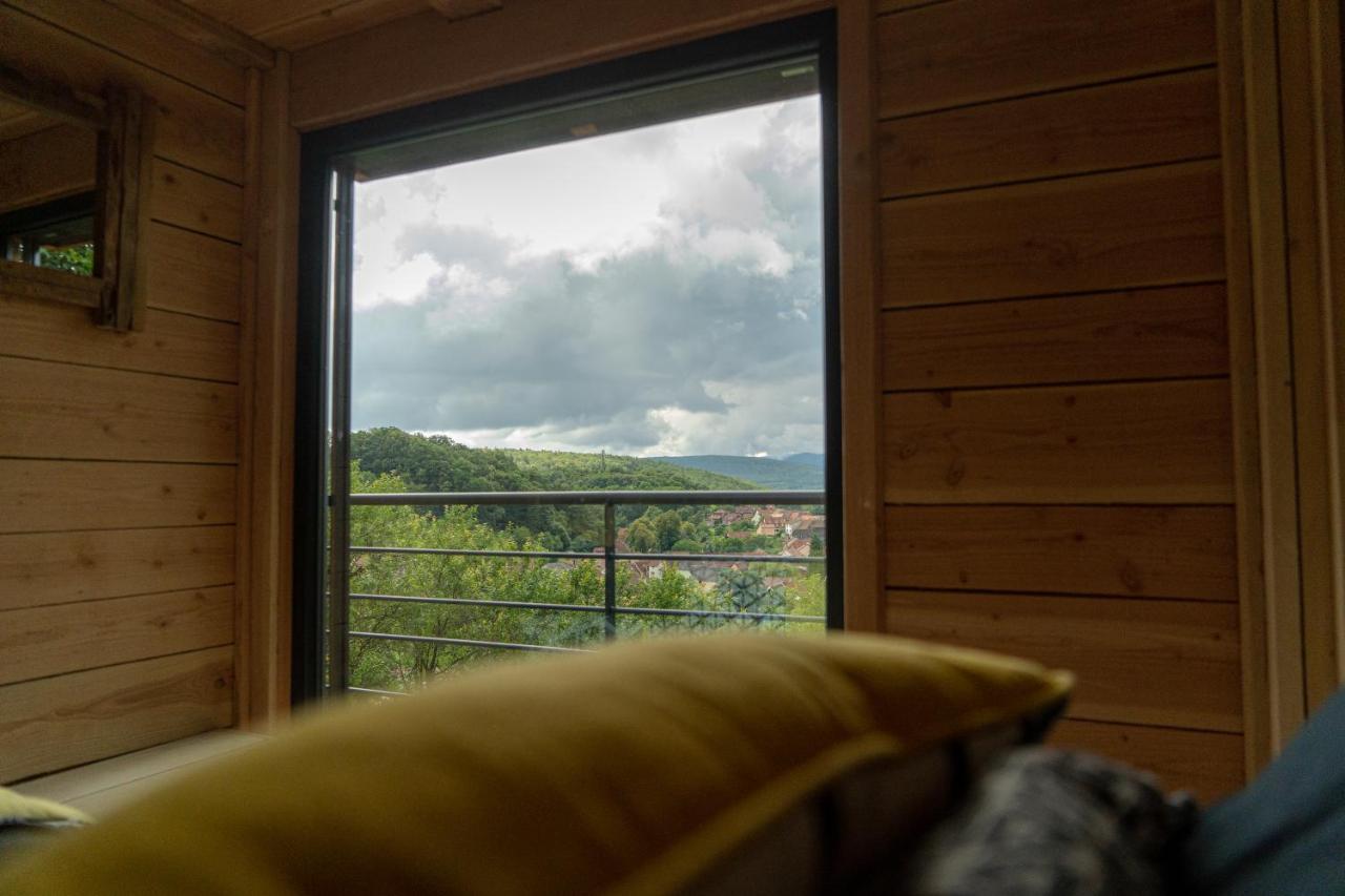 Le Moonloft Insolite Tiny-House Dans Les Arbres & 1 Seance De Sauna Pour 2 Avec Vue Panoramique Osenbach Exteriör bild