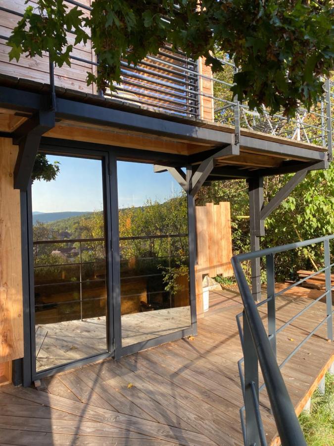 Le Moonloft Insolite Tiny-House Dans Les Arbres & 1 Seance De Sauna Pour 2 Avec Vue Panoramique Osenbach Exteriör bild
